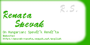 renata spevak business card